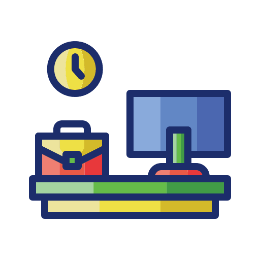Work desk enterprise computer icon