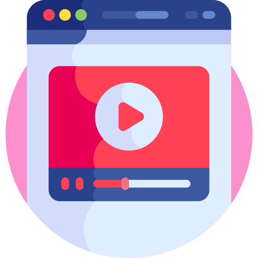 Video marketing seo and web social media marketing video marketing icon