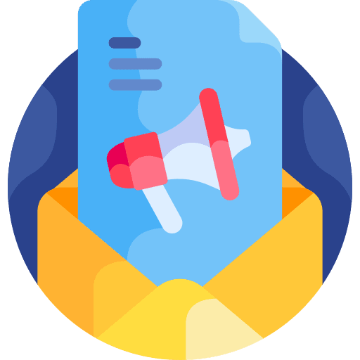 Email digital campaign megaphone icon Email digital campaign megaphone icon