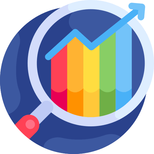 Seo loupe interface graph icon Seo loupe interface graph icon