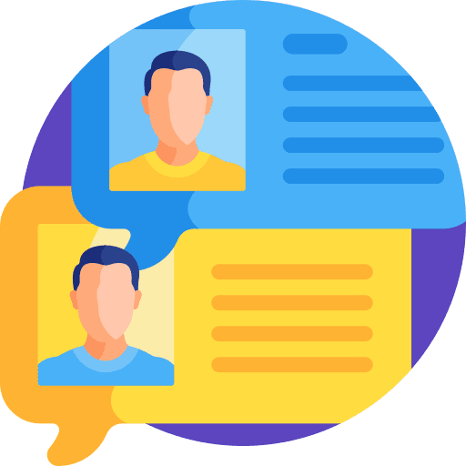 Testimonial communications speech bubble feedback icon