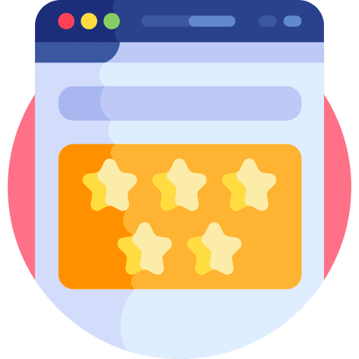 Rating seo and web rating stars icon Rating seo and web rating stars icon