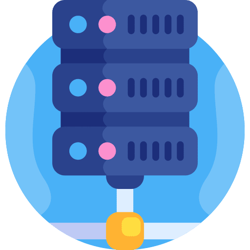 Server network hosting computer icon Server network hosting computer icon