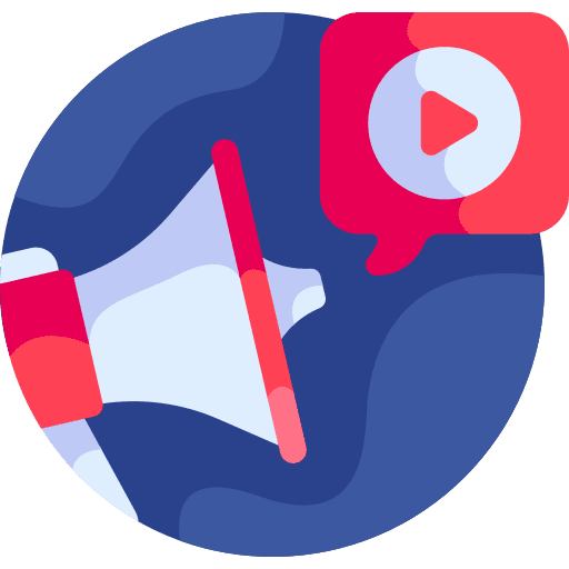 Video marketing megaphone video marketing marketing icon Video marketing megaphone video marketing marketing icon