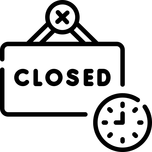 Closed signal board closed icon