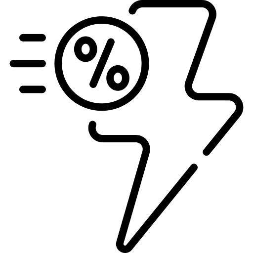 Flash sale low price down arrow percent icon
