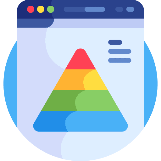 Pyramid pyramid chart seo and web analytics icon Pyramid pyramid chart seo and web analytics icon