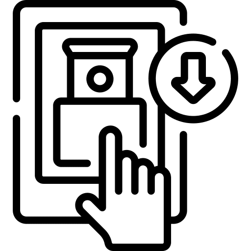 Online shopping online order hand groceries icon