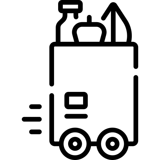 Grocery bag shipping and delivery delivery bag icon