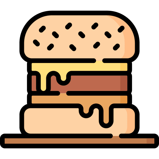 Burger beef food cheese icon