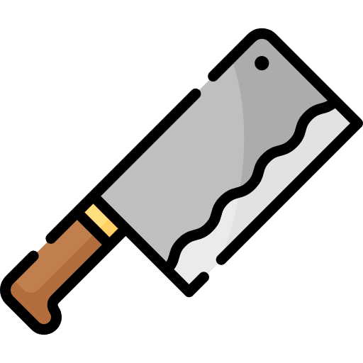 Cleaver chef food and restaurant cleaver icon