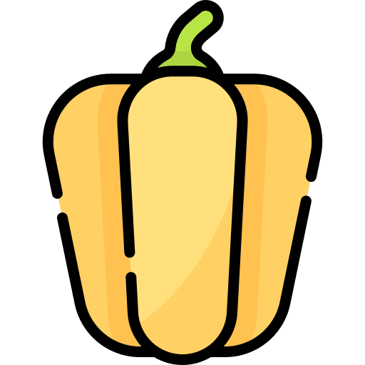 Paprika vegetarian food and restaurant vegetable icon