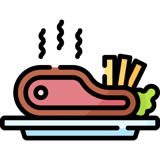 Steak food raw fast food icon
