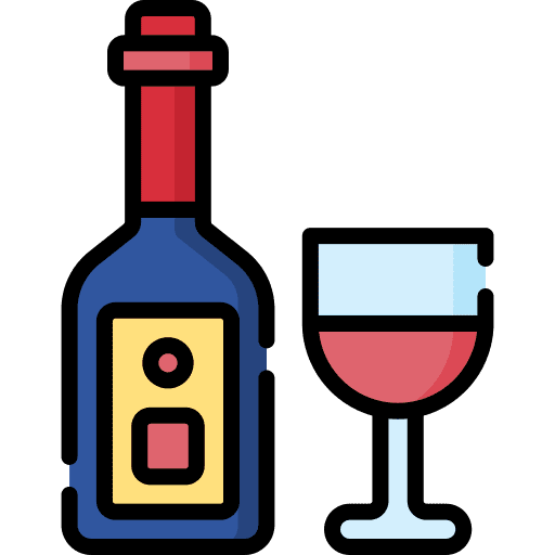 Wine alcoholic drink beverage food icon