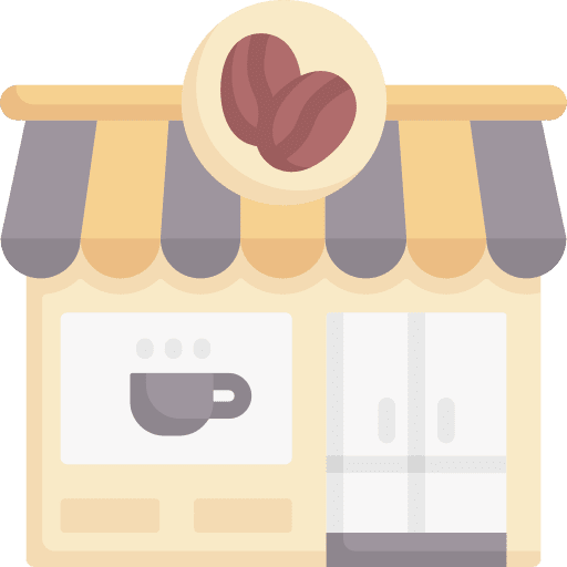 Coffee shop cafe cafeteria building icon