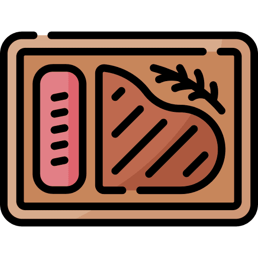 Cutting board meat kitchenware kitchen utensil icon