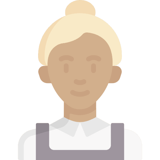 Barista afro female user icon Barista afro female user icon