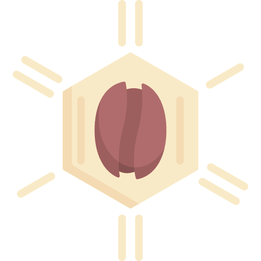 Caffeine bean seed food and restaurant icon