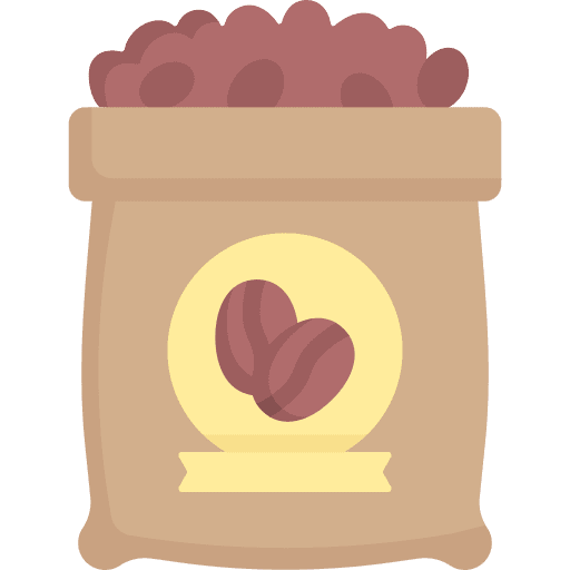 Coffee bag coffee pack seed pack icon