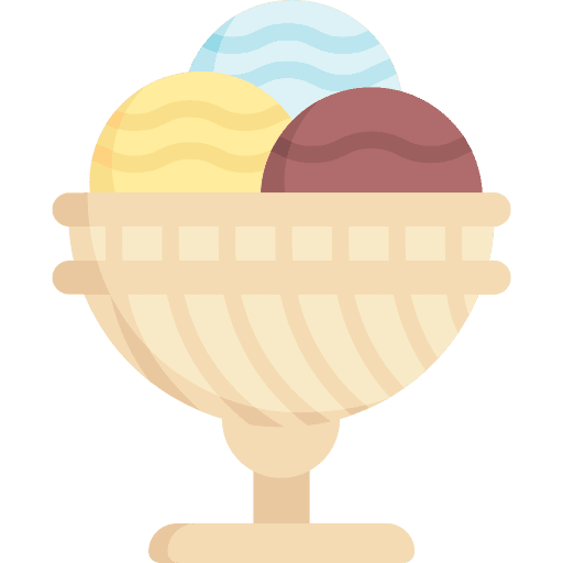 Ice cream sundae dessert scoops icon Ice cream sundae dessert scoops icon