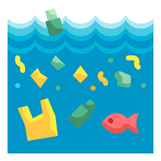 Marine debris animals waste ecology and environment icon