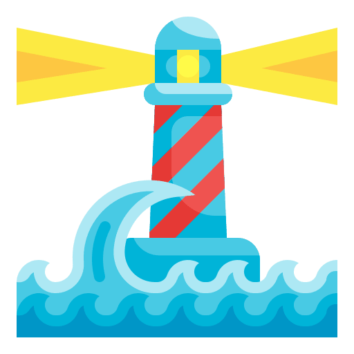Lighthouse sea guide architecture and city icon Lighthouse sea guide architecture and city icon