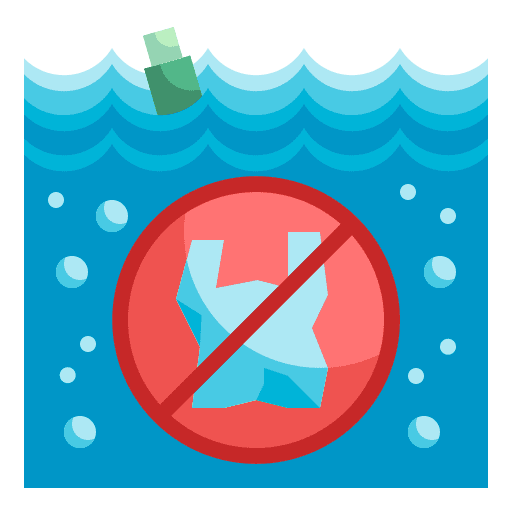 No plastic prohibition plastic bag ocean icon No plastic prohibition plastic bag ocean icon