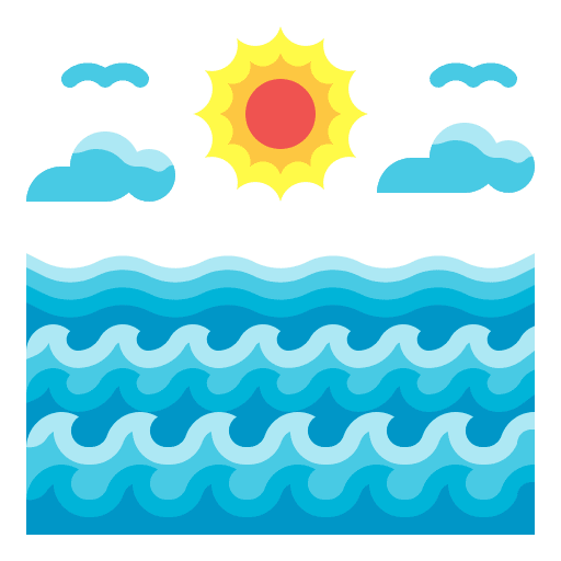 Ocean wave nature sun icon Ocean wave nature sun icon