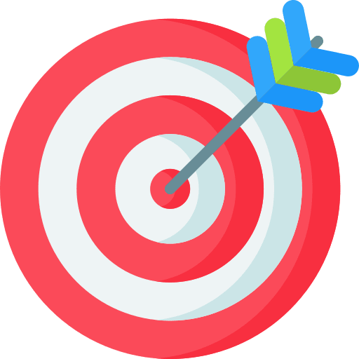 Accuracy target dartboard objective icon