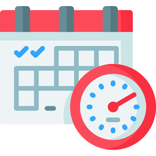 Discipline administration time and date calendar icon