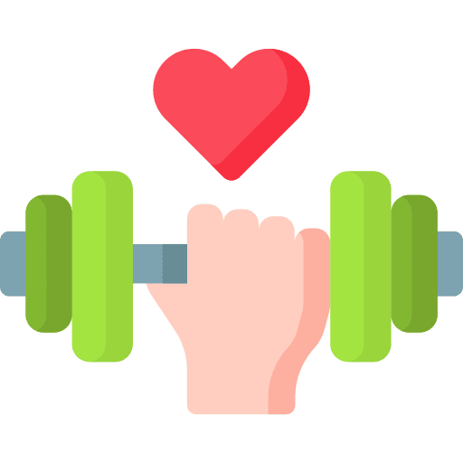 Fitness love fitness exercise icon