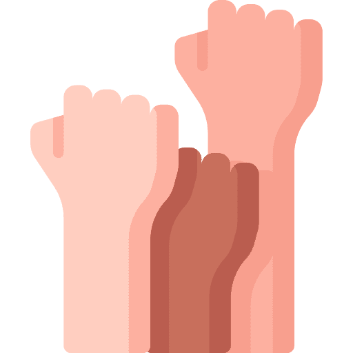 Independence fist voluntary hands up icon