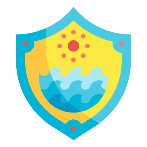 Shield world oceans day preservation protection icon Shield world oceans day preservation protection icon