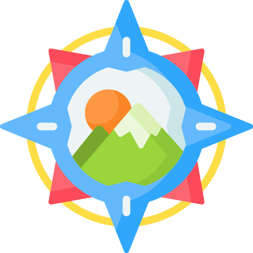 Adventurous adventurous wind rose orientation icon
