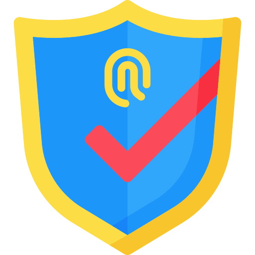Authenticity security check protection icon