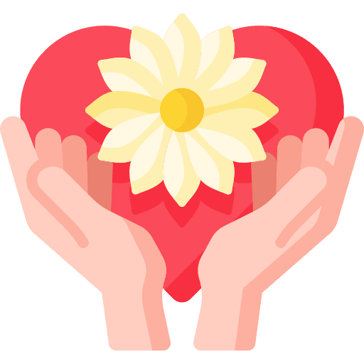 Compassion solidarity heart charity icon