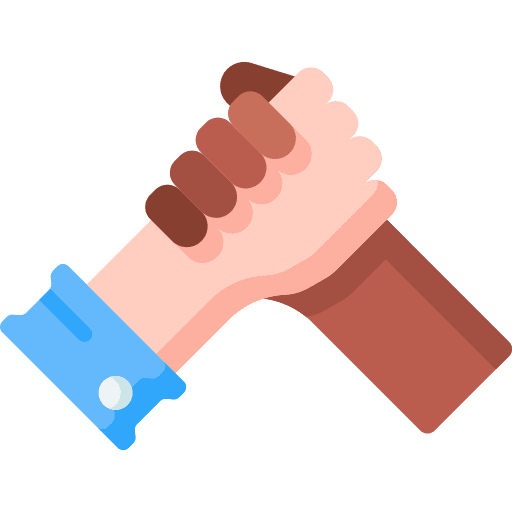 Loyalty friends hands trust icon
