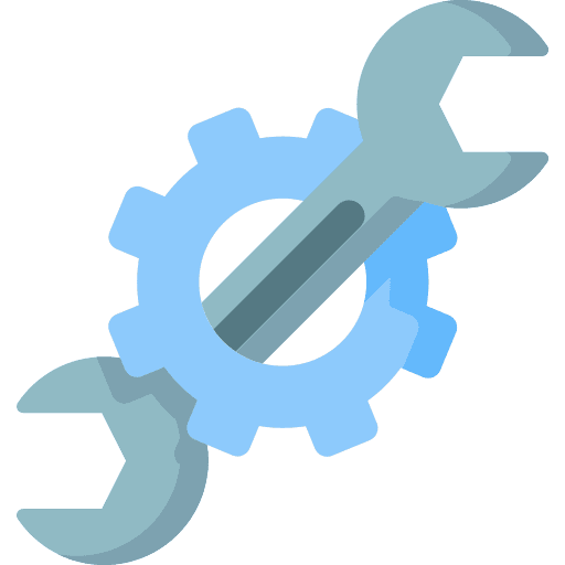 Service fix equipment construction and tools icon