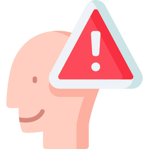 Concern mind warning mental health icon