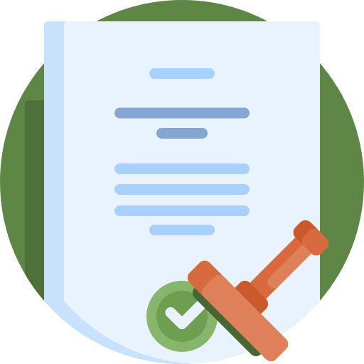 Document document license certificate icon