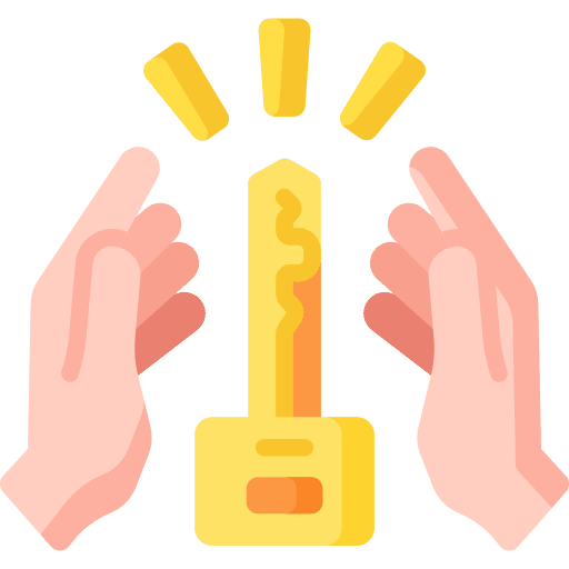 Ownership ownership key hands icon