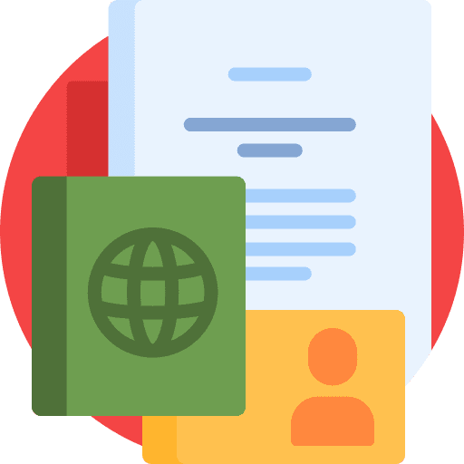 Passport personal identification document id icon