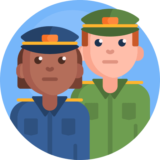 Police guard profession border icon Police guard profession border icon