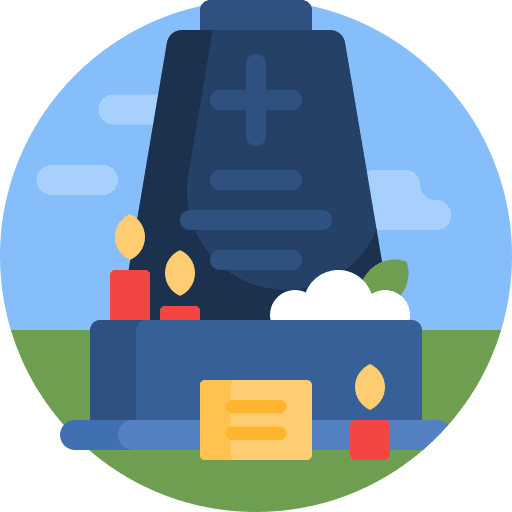 Memorial headstone funeral grave icon Memorial headstone funeral grave icon