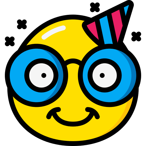Glasses face nerd glasses icon