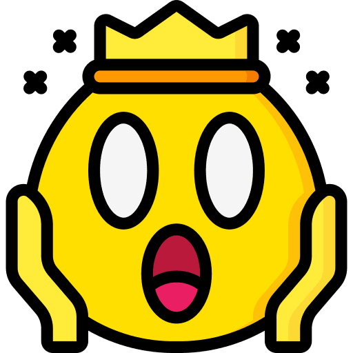 Shock royal crown scared icon