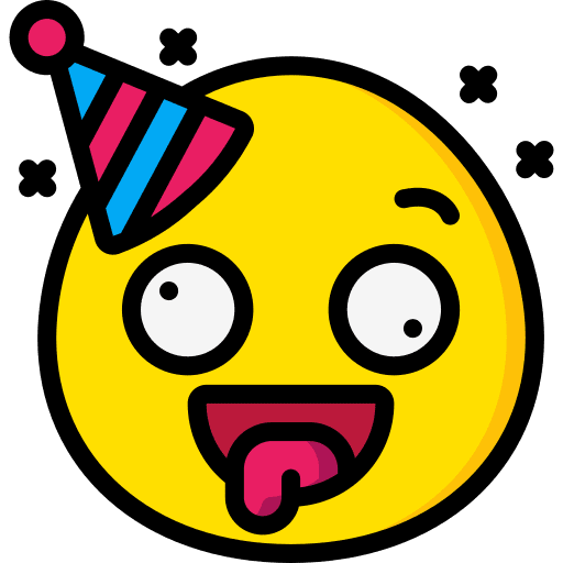 Silly crazy silly party icon