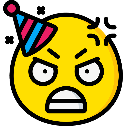 Angry hat anger mood icon