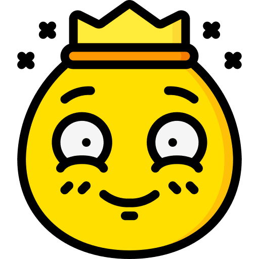 Happy crown king happy icon