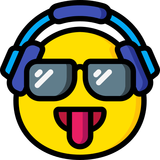 Headphones sunglasses smileys headphones icon